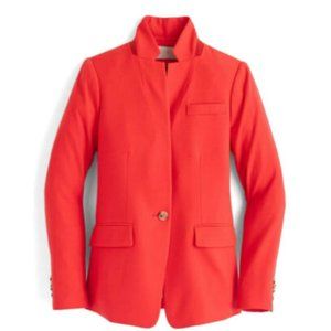 J.Crew Regent Blazer in Bohemian Red Wool Flannel Single Button Jacket